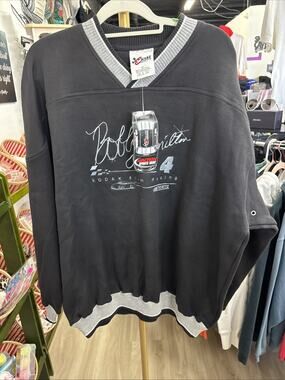 Vintage Chase Authentics Bobby Hamilton NASCAR racing sweatshirt Dead Stock